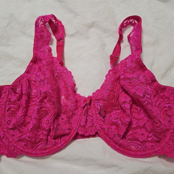Pink Floral Lace‎ Underwire Bra - Picture 1 of 5